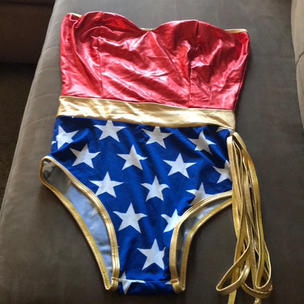 Halloween Wonder Woman body suit